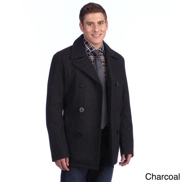 tommy hilfiger double breast wool blended coat
