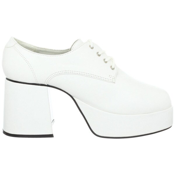 white platform disco shoes