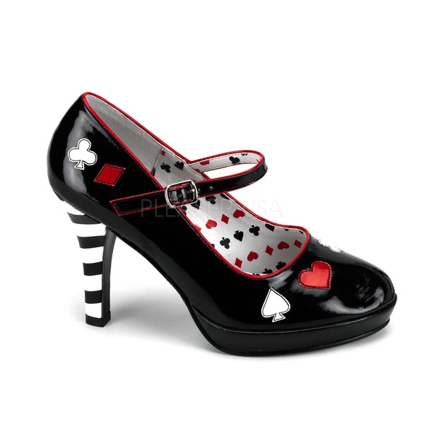 Shop Funtasma Women's 'Contessa-57' Black Queen of Hearts Heels - Free ...