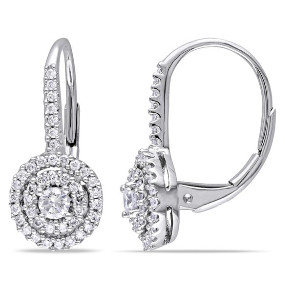 Shop Miadora Signature Collection 14k White Gold 1/2ct TDW Certified ...