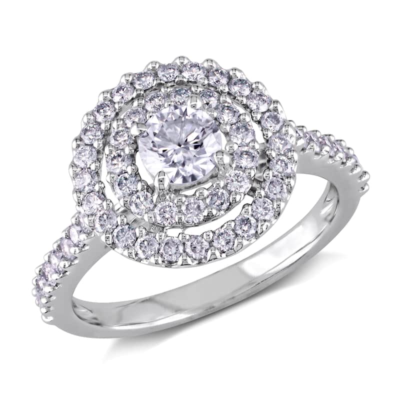 Miadora Signature Collection 14k White Gold 1ct TDW Diamond Ring - 5.5
