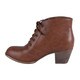 lace up stacked heel booties