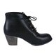 lace up stacked heel booties