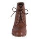 lace up stacked heel booties
