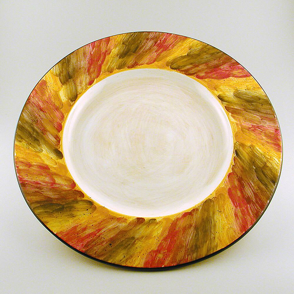 Handmade Tortoise Shell Round Serving Platter (Italy)