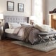 preview thumbnail 2 of 1, INSPIRE Q Marion Grey Linen Nailhead Wingback Tufted Upholstered Bed