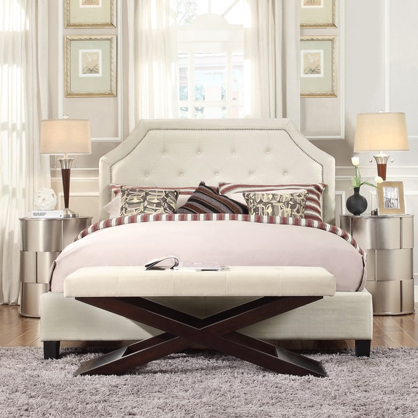 Grace Button Tufted Arched Bridge Upholstered Bed by iNSPIRE Q Bold