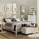 preview thumbnail 2 of 34, Lacey Round Curved Double Top Arches Victorian Iron Bed by iNSPIRE Q Classic