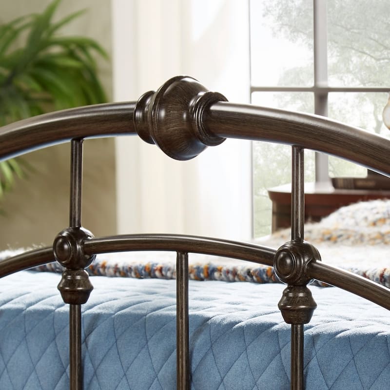 Lacey Round Curved Double Top Arches Victorian Iron Bed by iNSPIRE Q Classic