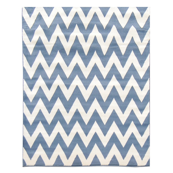 Sculpture 260 Blue Area Rug (5' x 7') DonnieAnn 5x8   6x9 Rugs