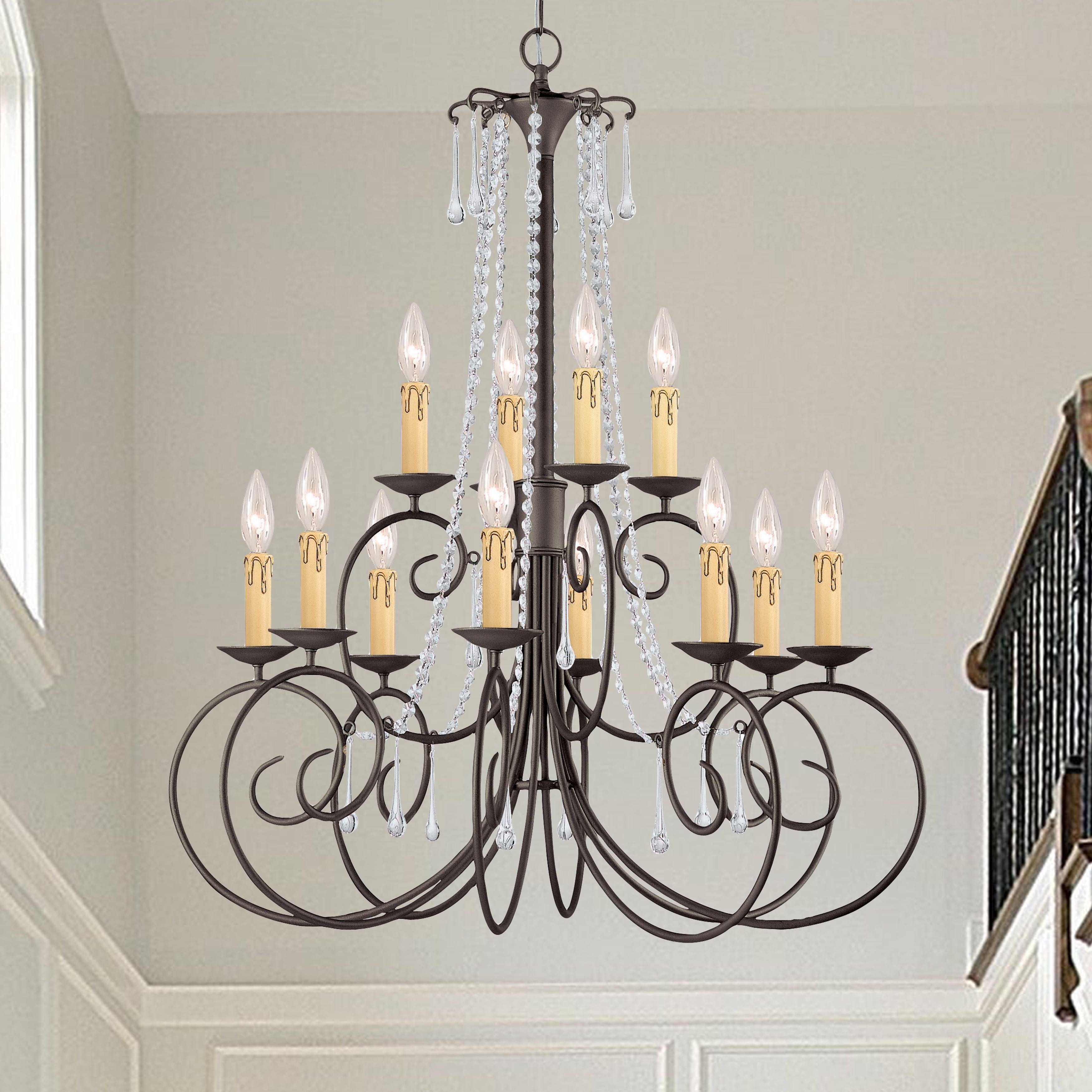 Dark Rust 12-light Chandelier - Chandeliers For Bedrooms by Overstock.com