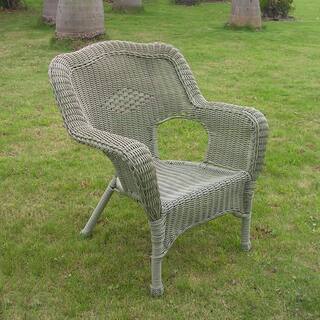 Green Wicker Patio Furniture Find Great Outdoor Seating Dining International Caravan Chelsea Resin Patio Dining Chair Set Of 2