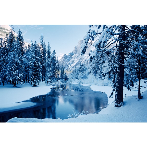 Snowy River in Yosemite National Park, California Photography Canvas