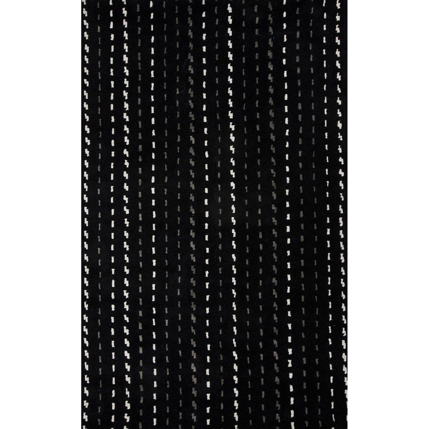 Hand tufted Noir Wool/ Silk Rug (5 X 8)