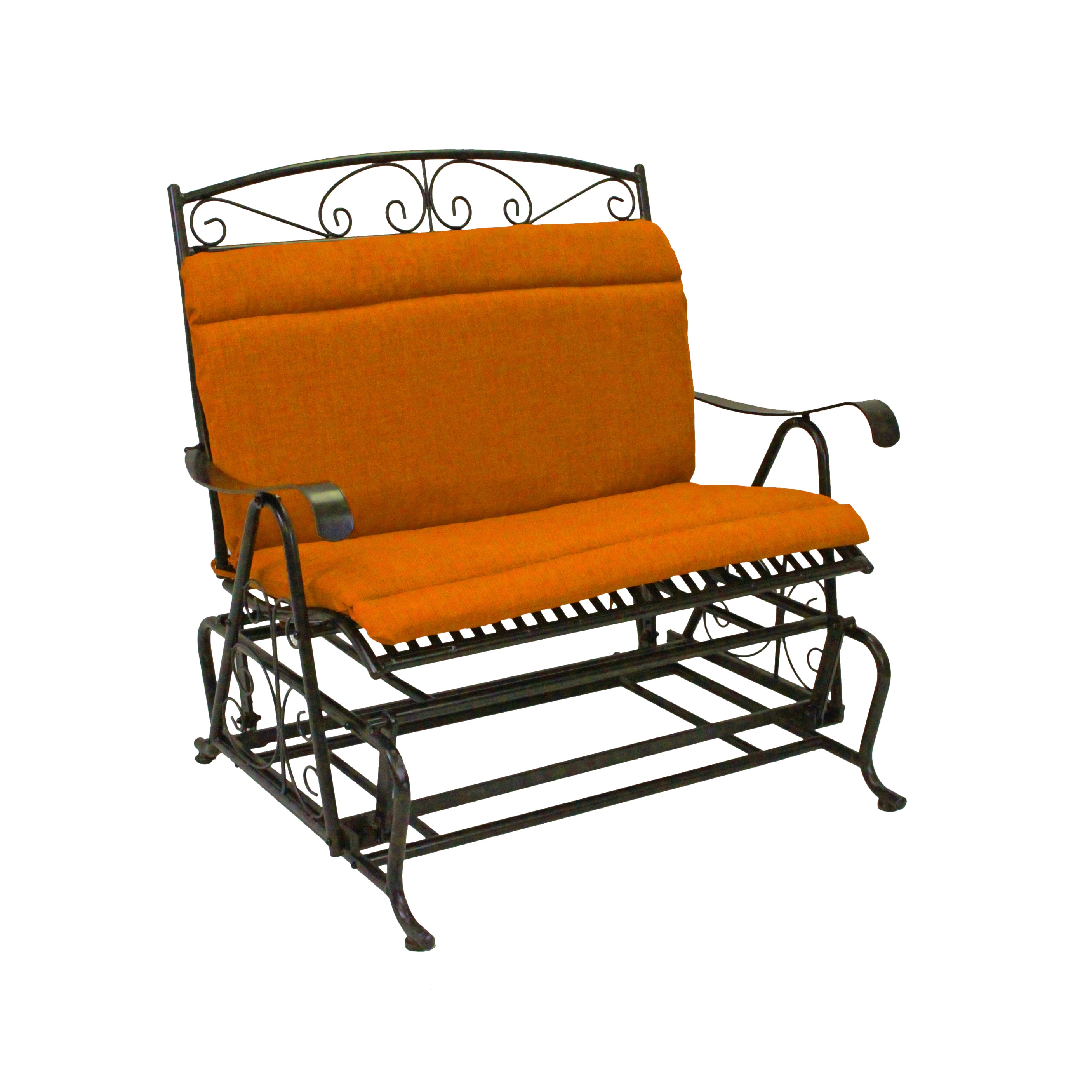 Blazing Needles Spun Poly Double Glider Chair Outdoor ...