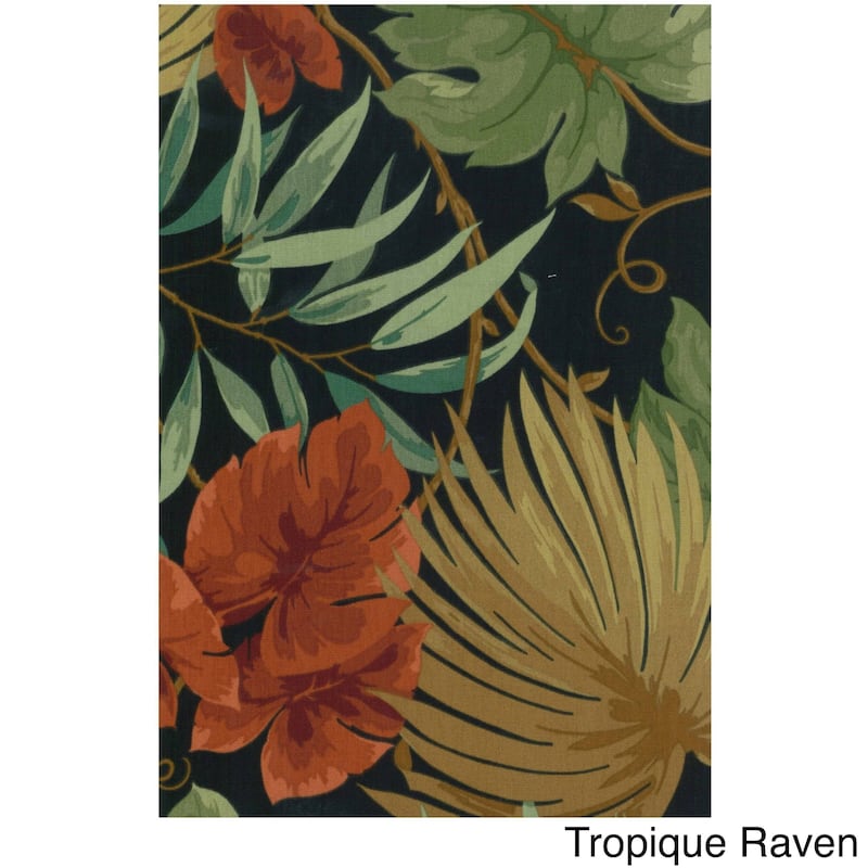 Blazing Needles 16-inch Indoor/Outdoor Chair Cushion (Set of 4) - 16" x 16" - Tropique Raven
