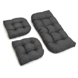 Blazing Needles All-Weather Bench Cushion Set (Set of 3)