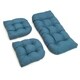 preview thumbnail 6 of 5, Blazing Needles 3-piece Solid-color Settee Replacement Cushion Set