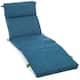 Blazing Needles 72-inch All-Weather Chaise Lounge Cushion - Sea Blue