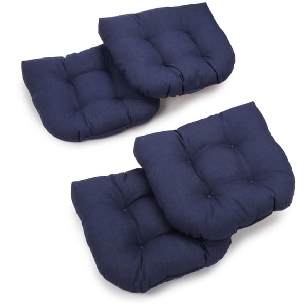 Blazing Needles 19-inch U-Shaped Chair Cushion (Set of 4) - 19 x 19 (As Is  Item) - Bed Bath & Beyond - 33560581