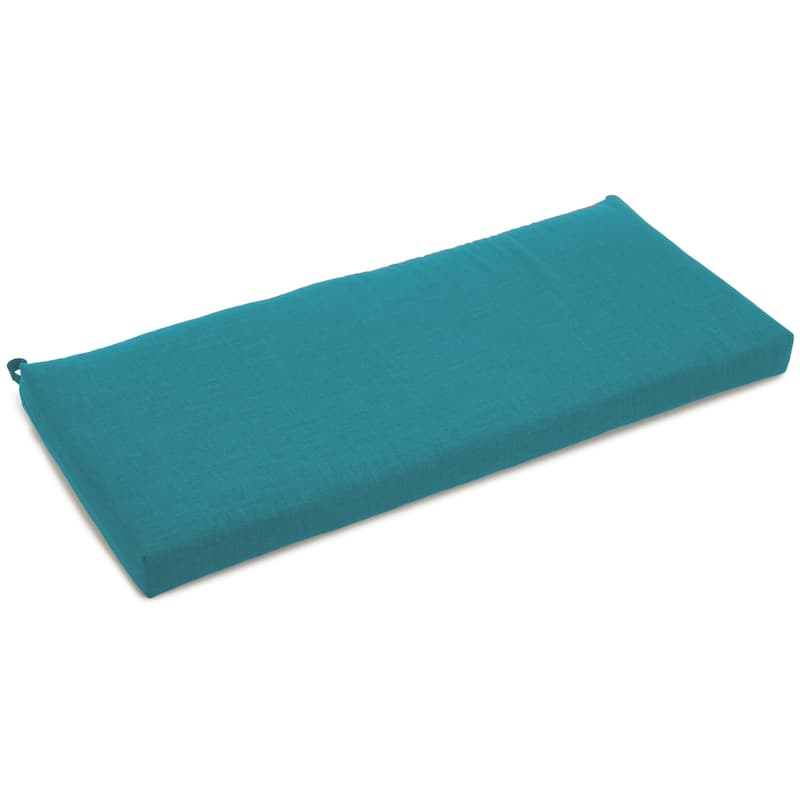 42-inch Solid All-Weather Bench Cushion - Aqua Blue
