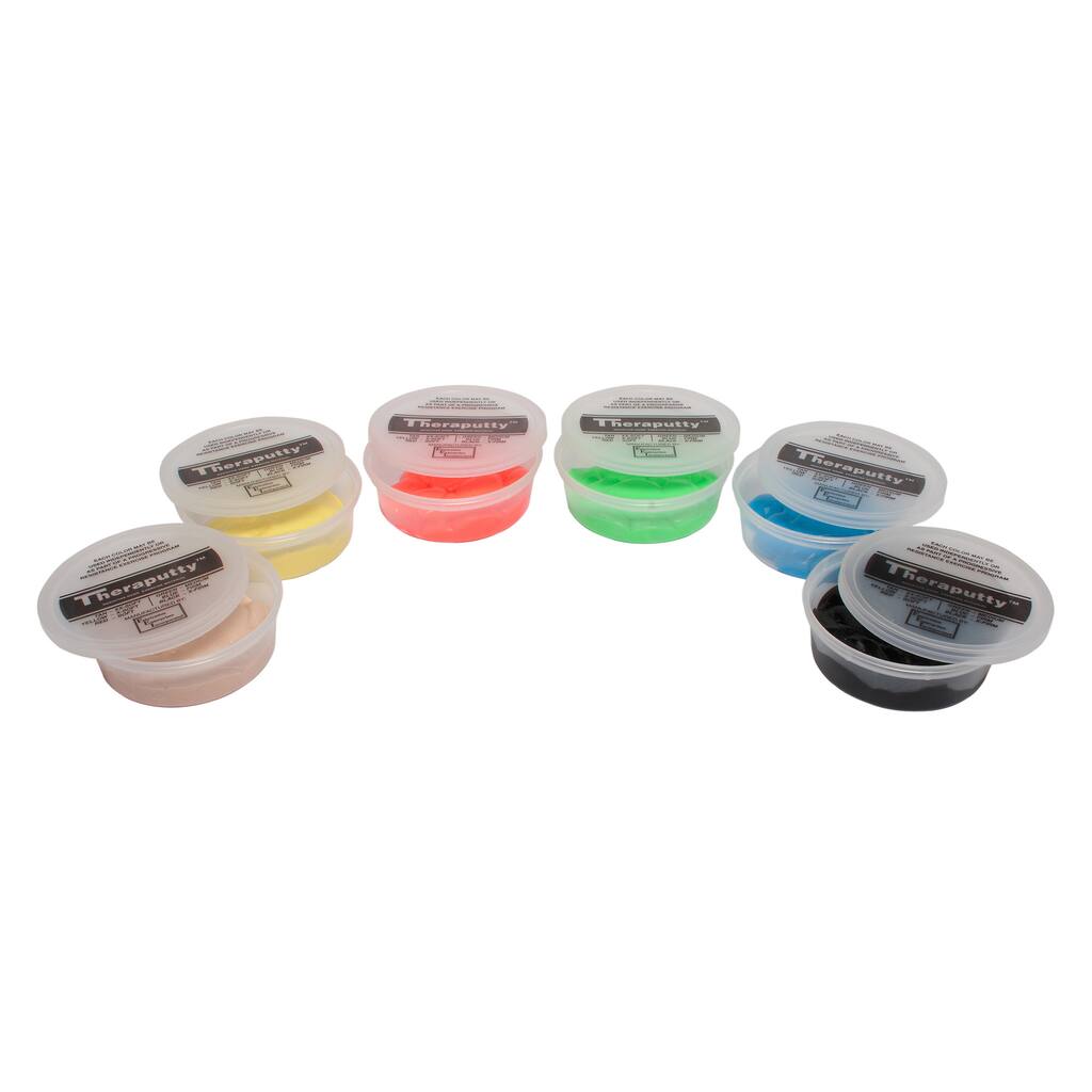 Cando Theraputty Exercise Material 6-piece set (tan-black)