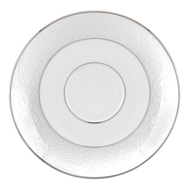 Lenox White and Platinum Artemis Saucer