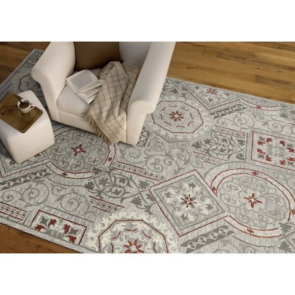 Felicity Grey Hand Tufted Wool Rug - 7'6 x 9'