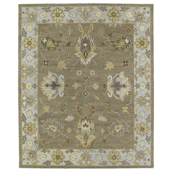 Felicity Casual Khaki Hand Tufted Wool Rug (8'0 x 11'0) 7x9   10x14 Rugs