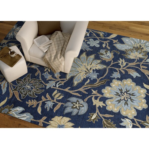 Felicity Navy Hand Tufted Wool Rug