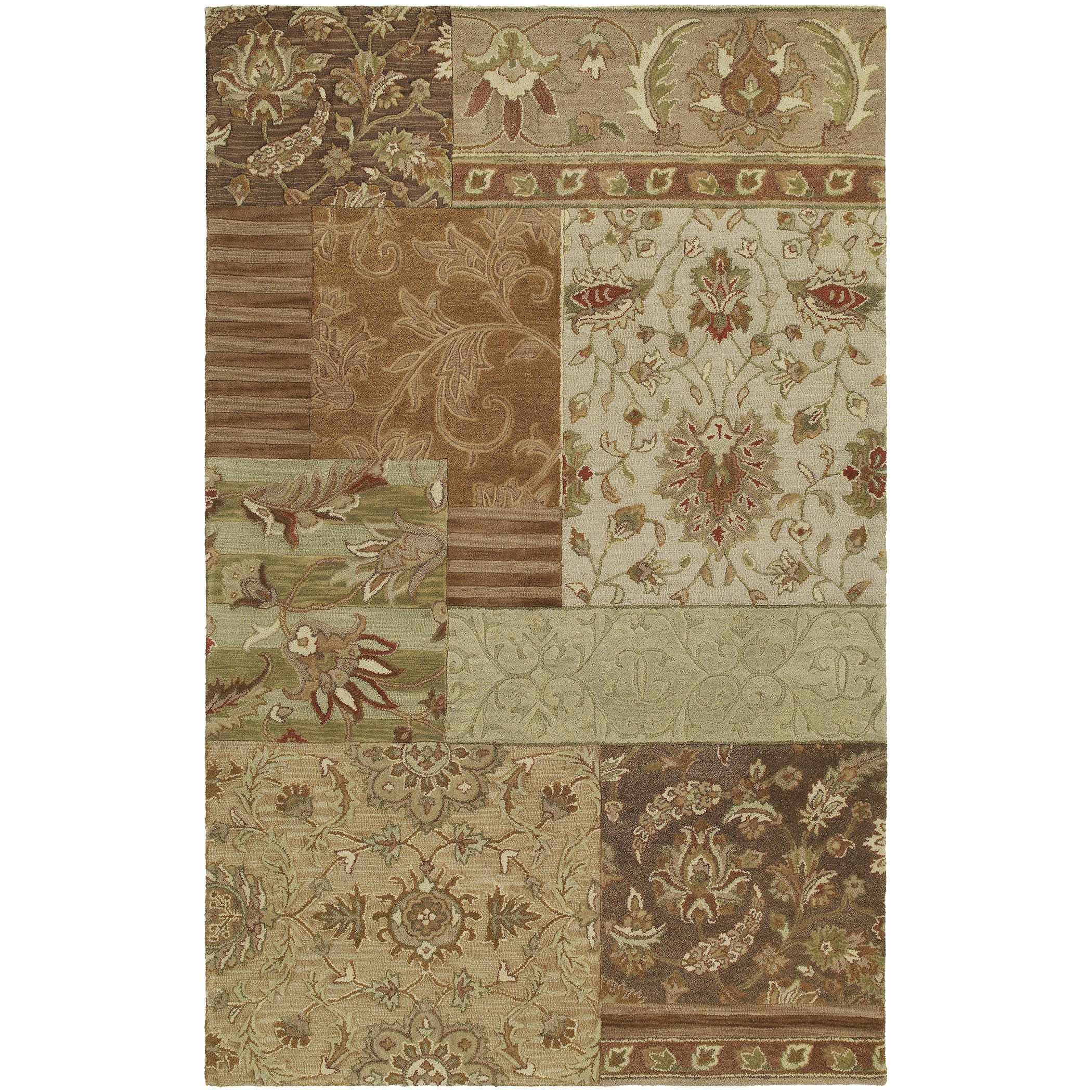 Euphoria Patchwork Multi Tufted Wool Rug (20 X 30)