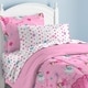 preview thumbnail 6 of 5, Dream Factory Butterfly Dots Pink 7-piece Bed in a Bag with Sheet Set