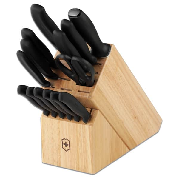 Victorinox black Utility Block with 4 steak knives