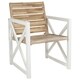 preview thumbnail 3 of 3, SAFAVIEH Irina White Frame/ Oak Seat Arm Chairs (Set of 2)