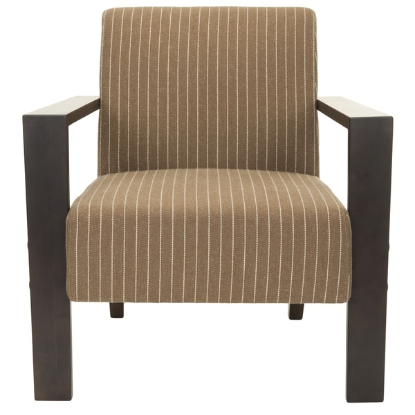 Safavieh Jenna Brown/ Cream Stripe Arm Chair Safavieh Chairs