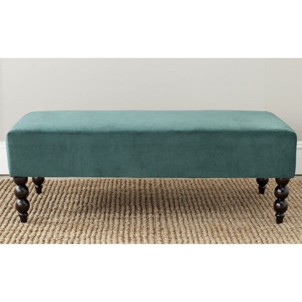 Safavieh Reagan Spruce Flocked Ottoman