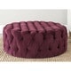 preview thumbnail 6 of 4, Safavieh Charlene Bordeaux Ottoman 39.4" x 39.4" x 16.1" - Red