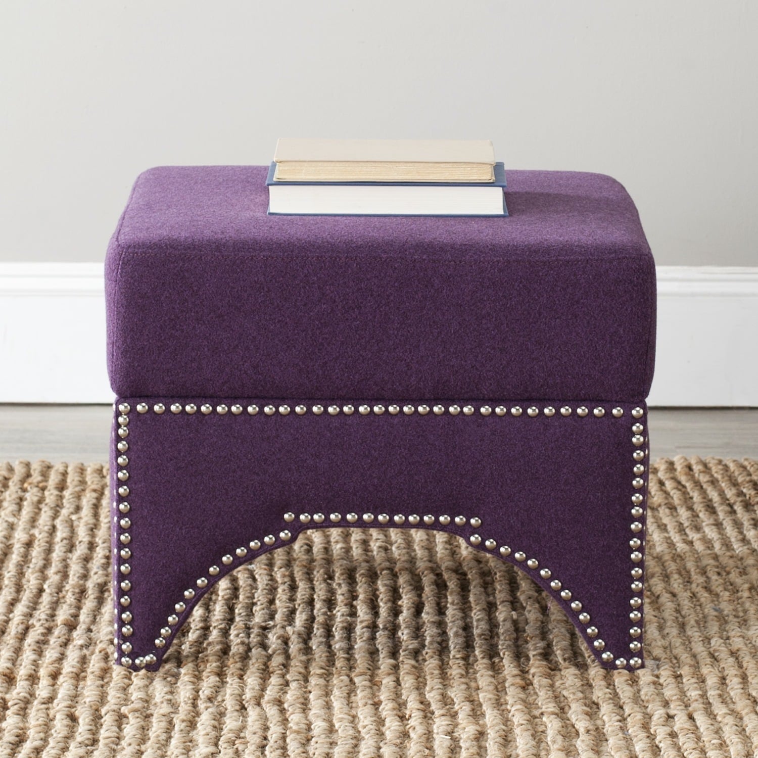 Safavieh Declan Plum Ottoman