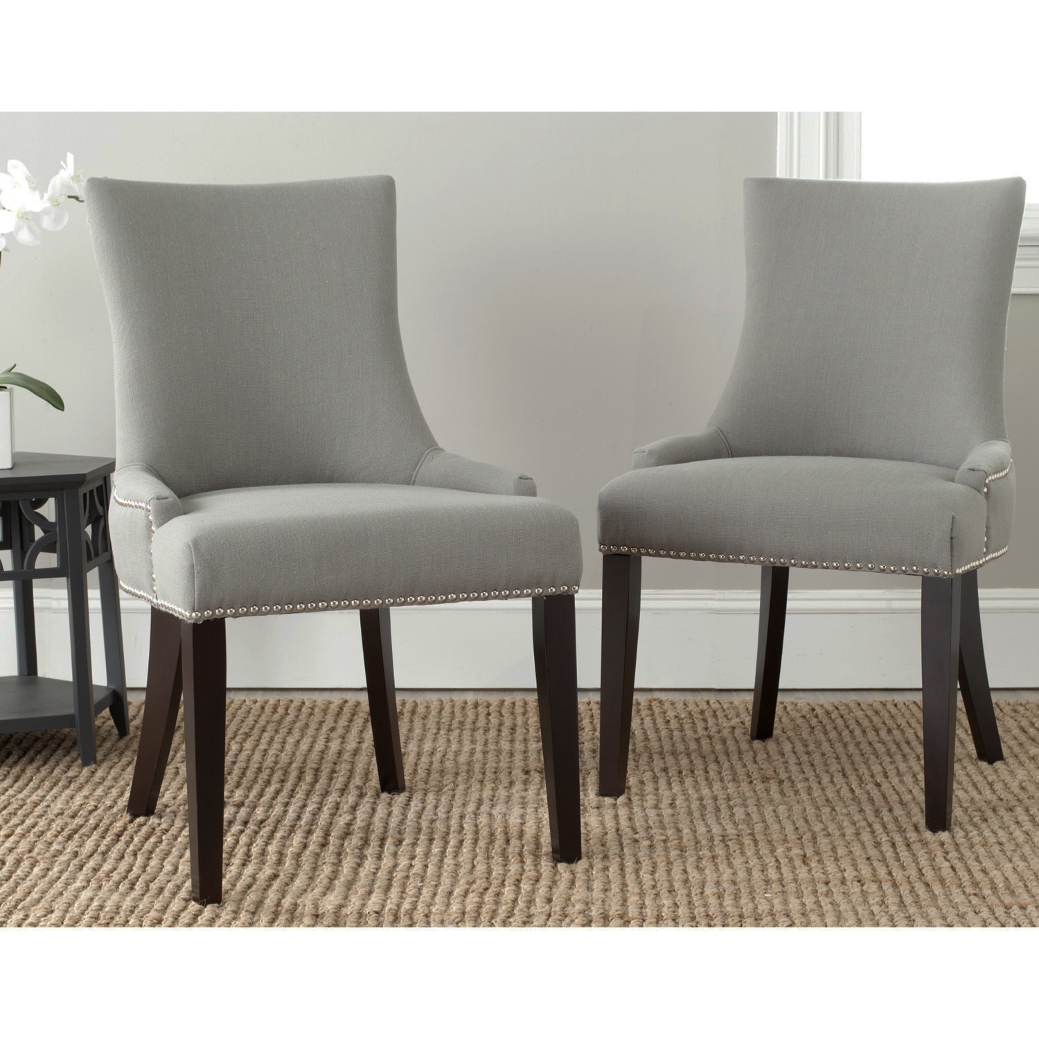 Safavieh Lester Granite Nailhead Dining Chairs (set Of 2)