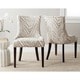 preview thumbnail 1 of 7, SAFAVIEH Dining Lester Grey Zebra Dining Chairs (Set of 2) - 22" x 24.8" x 36.4"