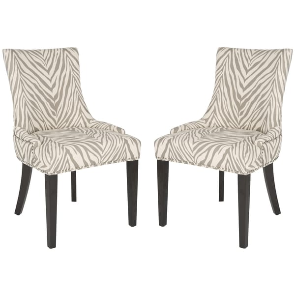 grey zebra dining chairs