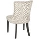 preview thumbnail 7 of 7, SAFAVIEH Dining Lester Grey Zebra Dining Chairs (Set of 2) - 22" x 24.8" x 36.4"