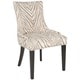 preview thumbnail 4 of 7, SAFAVIEH Dining Lester Grey Zebra Dining Chairs (Set of 2) - 22" x 24.8" x 36.4"