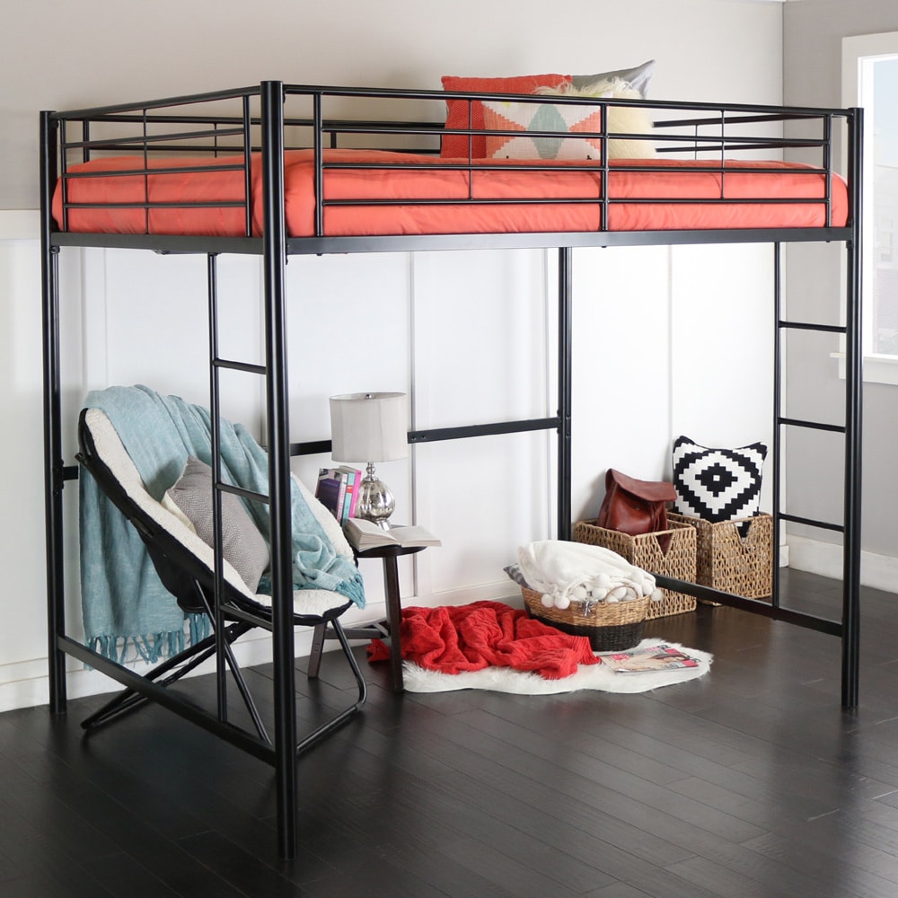 Full Metal Black Loft Bed