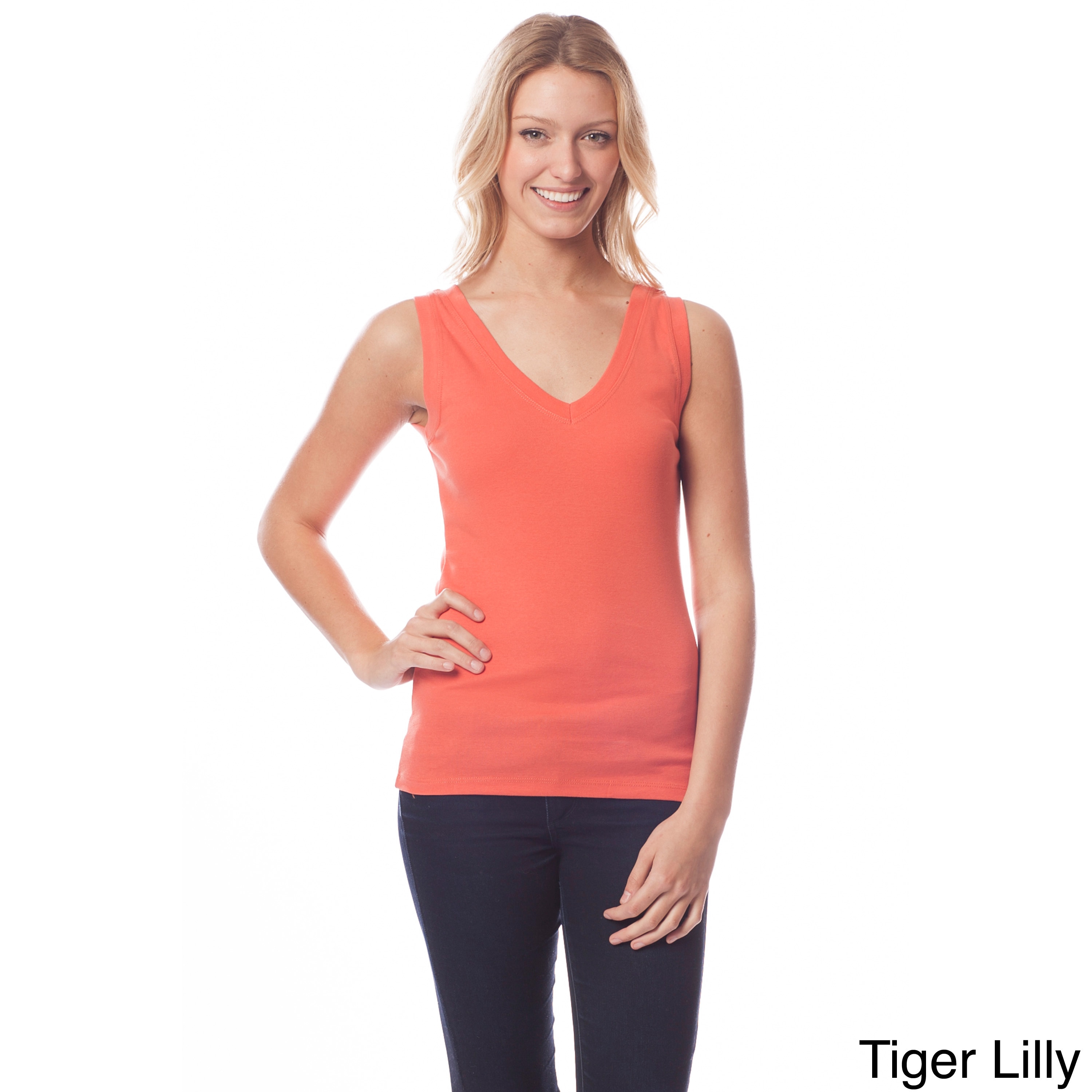 AtoZ Womens Cotton V neck Tank