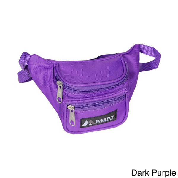 Everest 8 inch Wide Signature Fanny Pack Everest Fabric Fanny Packs