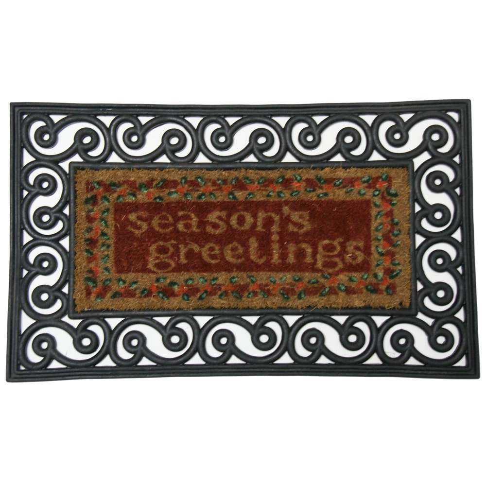 Rubber cal Season???s Greetings Coco Coir Doormat (18 X 30)
