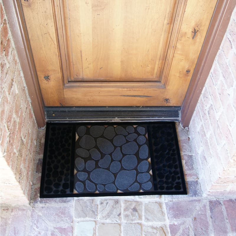 Rubber-Cal 'River Rocks' Rubber Doormat (18 x 30)
