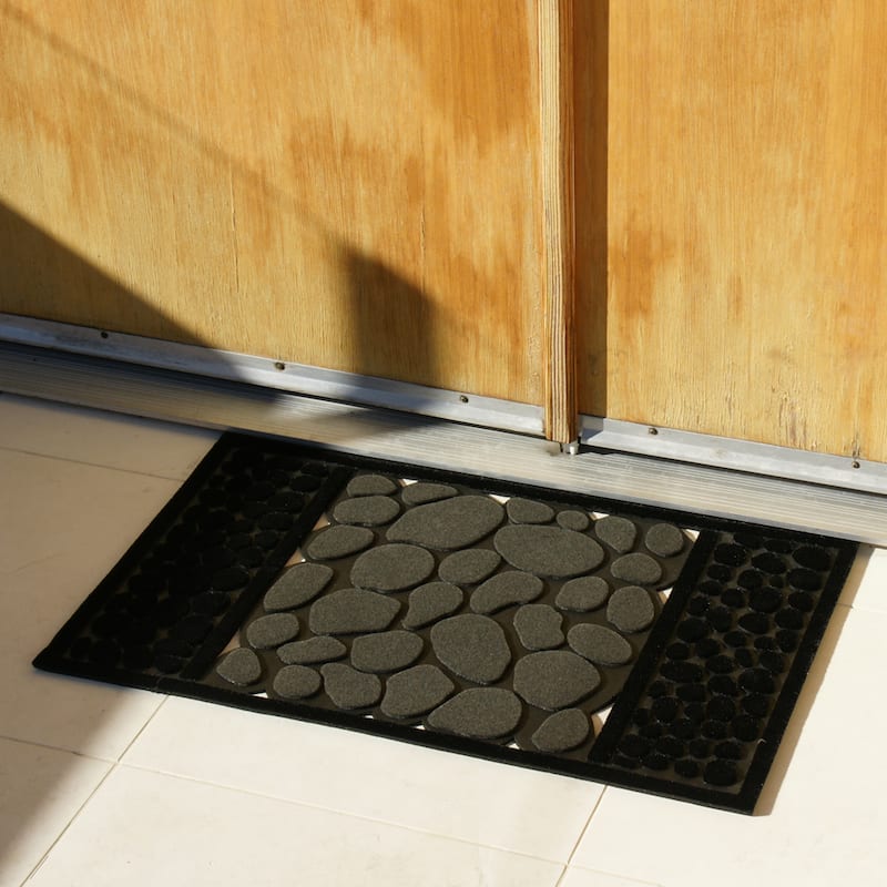 Rubber-Cal 'River Rocks' Rubber Doormat (18 x 30)