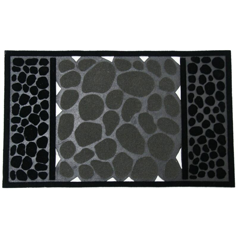 Rubber-Cal 'River Rocks' Rubber Doormat (18 x 30)